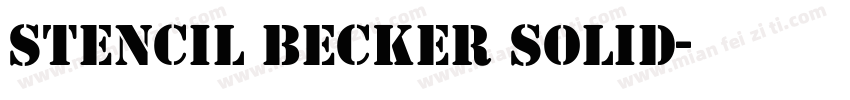 Stencil Becker Solid字体转换